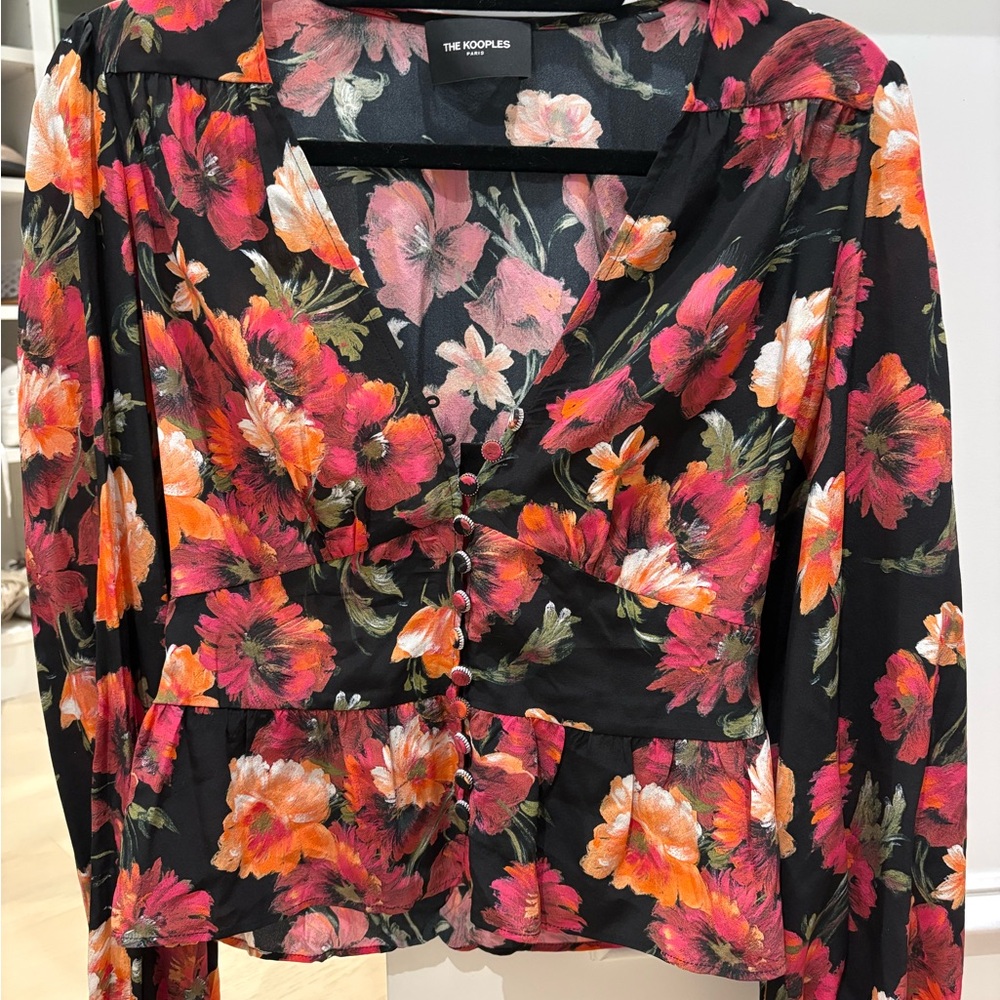 Women’s The Kooples floral shirt blouse size 1
